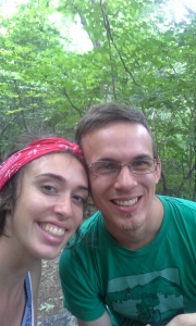 The hubs and I taking a snack break during our hike this past weekend.